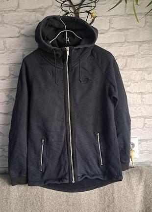 Жіноча кофта nike aw77 fleece full-zip, розмір s, чорна толстовка на блискавці з капюшоном