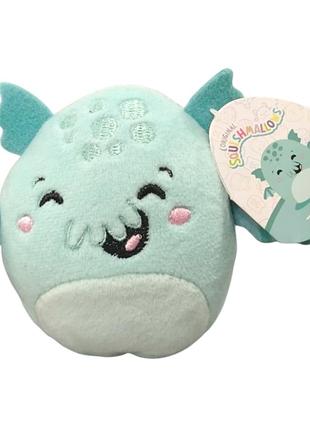 Мягкая игрушка squishmallows theotto the cthulhu (теотто ктулху) 8 см. бирюзовая