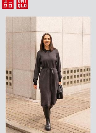Платье-поло из шерсти мериноса от uniqlo