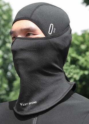 Балаклава унисекс спортивная универсальная подшлемник west biking (флис / лыжная / вело)
