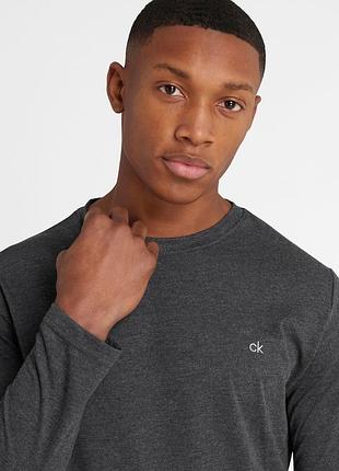 Сірий чоловічий лонгслів calvin klein golf з комплекту calvin klein golf assorted long sleeve 3 pack.