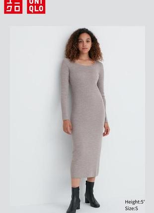 Платье из мериносовой смеси uniqlo
