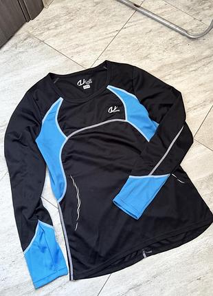 Спортивна кофта unifit running чорно-блакитна