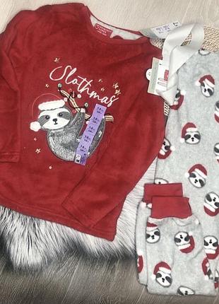 Махрова піжама, домашній теплий костюм primark р. 7/8, 8/9, 9/10р.