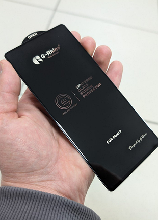 Захисне скло для google pixel 7 / гугл піксель 7, g-rhino, повне покриття, 5d, чорна рамка