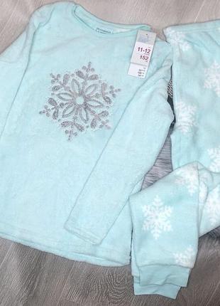 Махровая пижама, домашний теплый костюм primark р. 9-10, 11-12