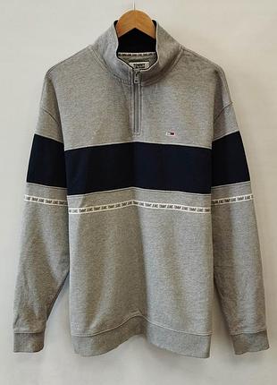 Мужская толстовка / свитшот tommy hilfiger (tommy jeans) на молнии 1/2 zip