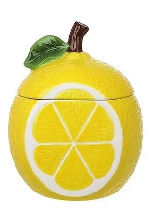 Керамічна банка для зберігання "lemon" 700мл жовта