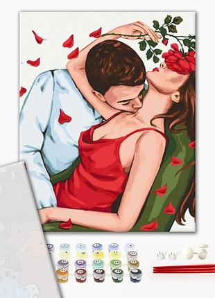 Картина по номерам "поцелуй розы © dia_alla" psbs036 40×40 см