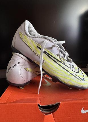 Бутси дитячі nike phantom білі з жовтим 35 розмір 22 см
