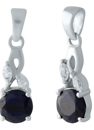 Срібна підвіска високої якості із сапфіром 2.015ct (1961483)