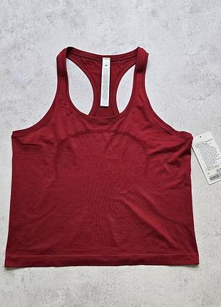 Топ lululemon swiftly tech racerback tank 2.0 race women’s size 12 dark red