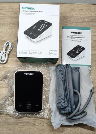 Качественный и точный тонометр автоматический на плечо vimmk c04 usb type-c led экран, работает от аккумулятора и повербанка