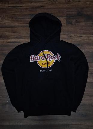 Оригінальне чорне худі hard rock cafe london | вінтажний мерч кофта
