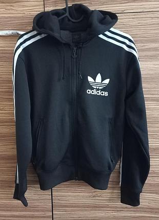 Вінтажна зіпка зіп худі adidas спортивна кофта з капюшоном толстовка мастєрка вінтаж ретро оригінал адідас