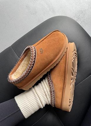 Ugg tasman chestnut (коричнева вишивка)