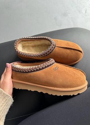 Ugg tasman chestnut (коричнева вишивка) 2