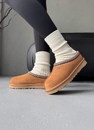 Ugg tasman chestnut (коричнева вишивка) 10