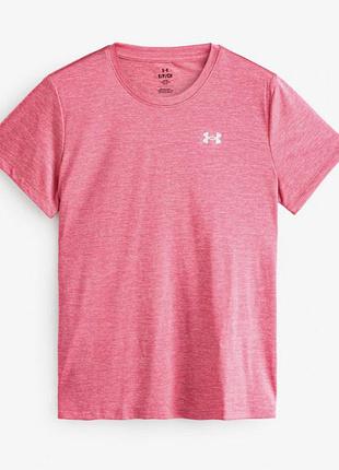 Футболка жіноча спортивна футболка  under armour tech ssc-twist рожева розмір m