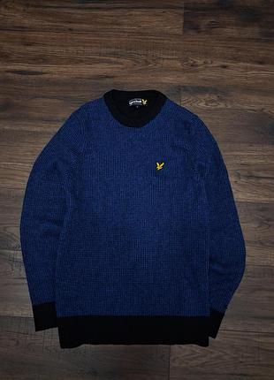 Мужской джемпер lyle &amp; scott размер l оригинал (синий свитер кофта лайл скотт)