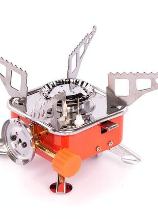 Горелка газовая туристическая kovar 2800w, пьезоподжиг, складная (k-202)
