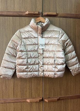 Золотиста курточка для дівчинки zara нова