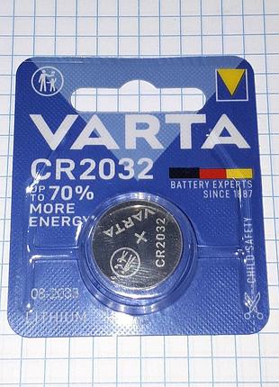 Батарейка таблетка дисковая литиевая 3.0v cr2032 varta