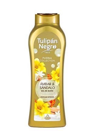 Парфюмированный гель для душа tulipan negro янтарь и сандал, 650 мл (8410751094555)