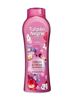 Парфумований гель для душу tulipan negro вишня та фрезія, 650 мл (8410751094548)