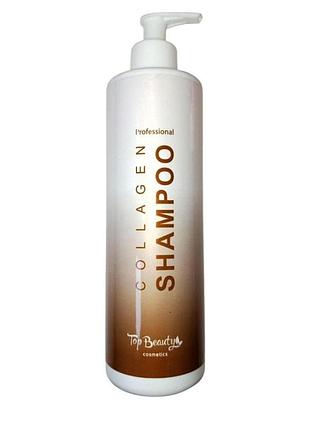 Шампунь для волосся з колагеном top beauty collagen shampoo, 500 мл (4820169187369)
