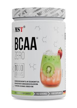 Аминокислоты bcaa порошок без сахара для восстановления мышц, набора массы и выносливости mst bcaa zero 1 кг клубника-киви