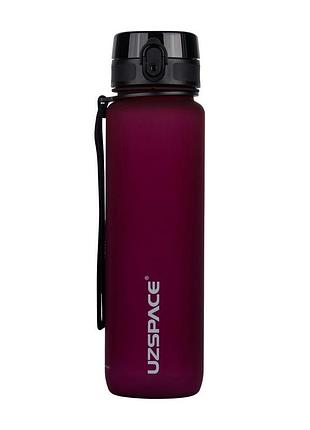 Бутылка для воды спортивная из тритана с крышкой на кнопке и ремешком uzspace tamish frosted 3038 1 л