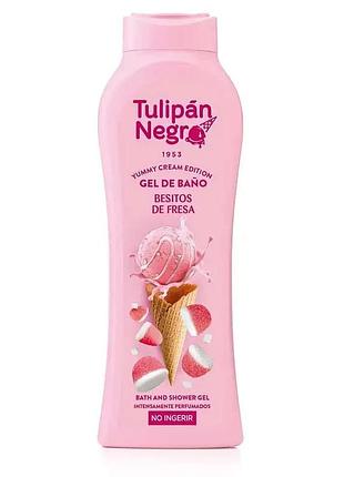 Гель для душа tulipan negro клубничный поцелуй, 650 мл (8410751094401)