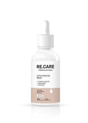 Інтенсивна зволожувальна сироватка для обличчя re.care extra hydration serum, 30 мл (4823109411319)