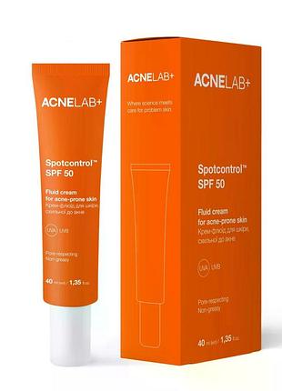 Крем-флюїд spf 50 для шкіри, схильної до акне acnelab+ spotcontrol, 40 мл (52763969585520)