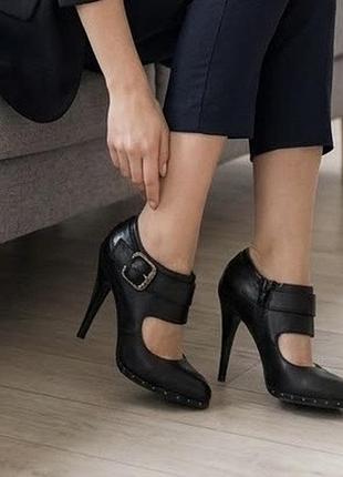 Жіночі ботильйони miss sixty чорні, розмір 38-39, шкіра