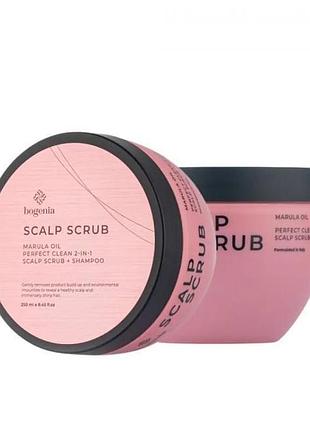 Скраб для шкіри голови bogenia scalp scrub marula oil 250 мл (4823124402835)