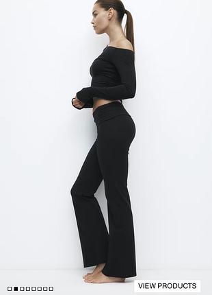 Чорні кльошні лосини h&m move