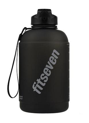 Бутылка-гидратор для воды из тритана с трубочкой и ручкой uzspace fitseven the king 6069 2,3 л чёрный