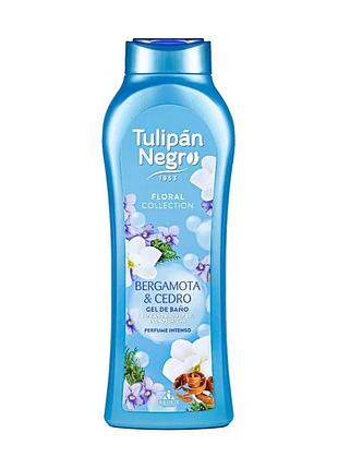 Парфюмированный гель для душа tulipan negro бергамот и кедр, 650 мл (8410751094531)