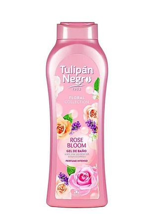 Парфумований гель для душу tulipan negro квітка троянди, 650 мл (8410751094524)