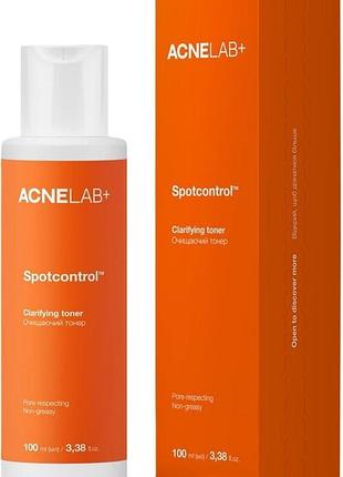 Очищающий тонер для обличчя acnelab+ spotcontrol clarifying toner, 100 мл (4823109413078)
