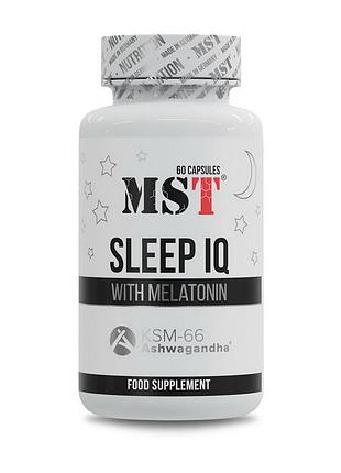 Комплекс для сна с мелатонином и ашвагандой ksm-66 mst sleep iq 60 капсул