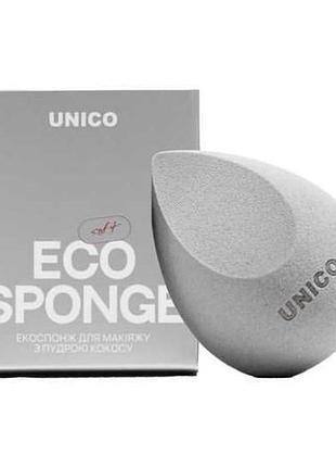 Эко-спонж для макияжа unico, серый (4820276370098)