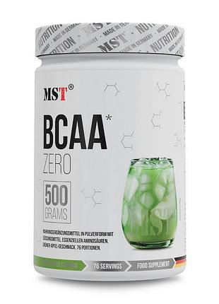 Аминокислоты bcaa порошок без сахара для восстановления мышц, набора массы и выносливости mst bcaa zero 500 г зелёное яблоко