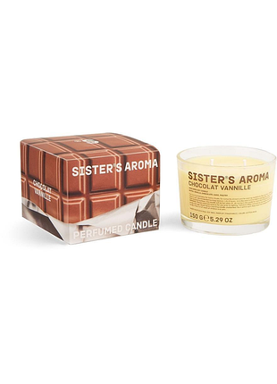 Свічка ароматична sisters aroma ваніль та молочний шоколад 150 г (4820227785445)
