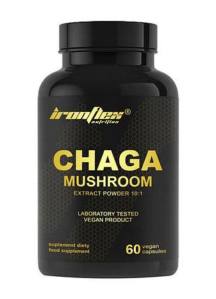 Чага екстракт 600 мг (10:1) ironflex chaga mushroom 60 вегетаріанських капсул