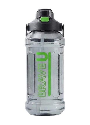 Бутылка-гидратор для воды с ручкой brave u galon hydrator 2 л чёрно-зелёный