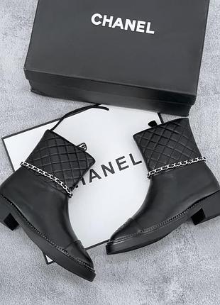 Шкіряні черевики люкс ch@/n₴₴ l boots black