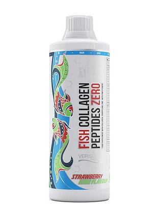 Коллаген морской питьевой жидкий verisol без сахара для кожи и женщин mst fish collagen peptides zero 1 л клубника-киви